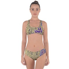 Traditional Art Batik Pattern Criss Cross Bikini Set by BangZart