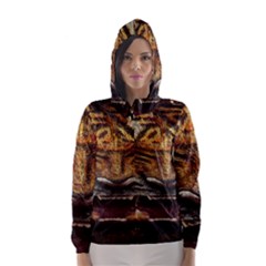 Tiger Face Hooded Wind Breaker (women) by BangZart