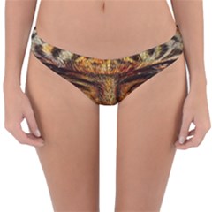 Tiger Face Reversible Hipster Bikini Bottoms by BangZart