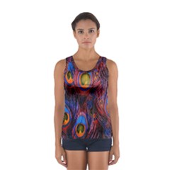 Pretty Peacock Feather Sport Tank Top  by BangZart