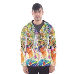 Multicolor Anime Colors Colorful Hooded Wind Breaker (men) by BangZart