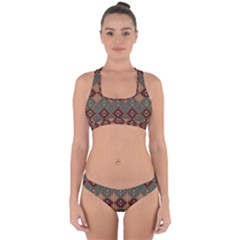 Knitted Pattern Cross Back Hipster Bikini Set by BangZart