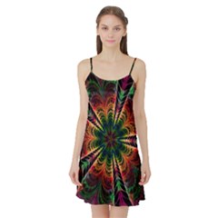 Kaleidoscope Patterns Colors Satin Night Slip by BangZart