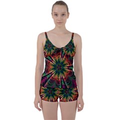 Kaleidoscope Patterns Colors Tie Front Two Piece Tankini by BangZart