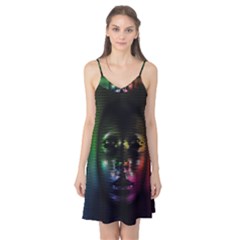 Digital Art Psychedelic Face Skull Color Camis Nightgown by BangZart
