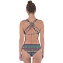 Aztec Pattern Cool Colors Criss Cross Bikini Set View2