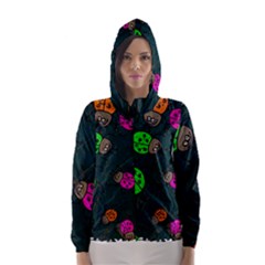 Abstract Bug Insect Pattern Hooded Wind Breaker (women) by BangZart