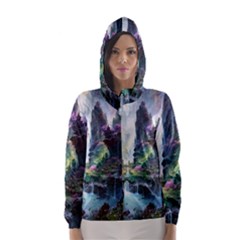 Fantastic World Fantasy Painting Hooded Wind Breaker (women) by BangZart