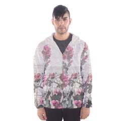 Shabby Chic Style Floral Photo Hooded Wind Breaker (men) by dflcprintsclothing