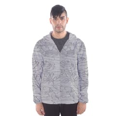 Embossed Rose Pattern Hooded Wind Breaker (men) by BangZart