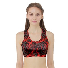 Volcanic Textures  Sports Bra With Border by BangZart