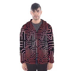 Circuit Board Seamless Patterns Set Hooded Wind Breaker (men) by BangZart