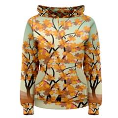 Branches Field Flora Forest Fruits Women s Pullover Hoodie
