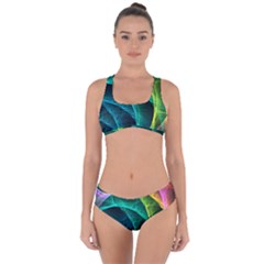 Aura Waves Criss Cross Bikini Set by designsbyamerianna