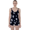 Skull Pattern Tie Front Two Piece Tankini View1