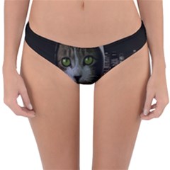 Gangsta Cat Reversible Hipster Bikini Bottoms by Valentinaart