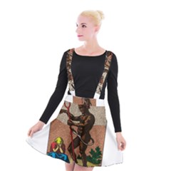The Devil - Tarot Suspender Skater Skirt by Valentinaart
