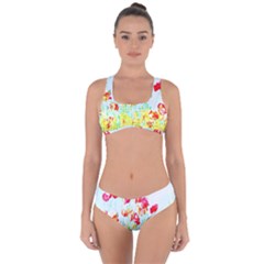 Poppy Field Criss Cross Bikini Set by Valentinaart