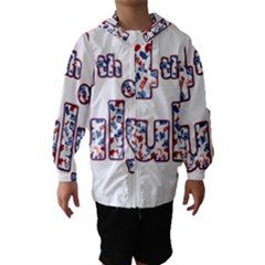 4th Of July Independence Day Hooded Wind Breaker (kids) by Valentinaart