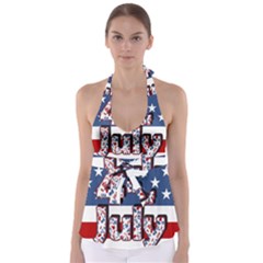 4th Of July Independence Day Babydoll Tankini Top by Valentinaart