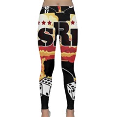 Nuclear Explosion Trump And Kim Jong Classic Yoga Leggings by Valentinaart