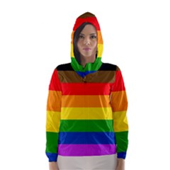 Philadelphia Pride Flag Hooded Wind Breaker (women) by Valentinaart