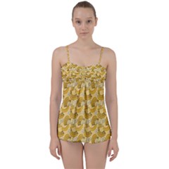 Yellow Banana Pattern Babydoll Tankini Set by NorthernWhimsy