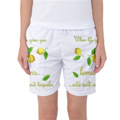 When Life Gives You Lemons Women s Basketball Shorts by Valentinaart