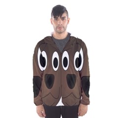 Dog Pup Animal Canine Brown Pet Hooded Wind Breaker (men) by Nexatart