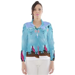 Pig Animal Love Wind Breaker (women)