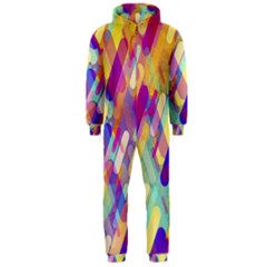 Colorful Abstract Background Hooded Jumpsuit (men)  by TastefulDesigns