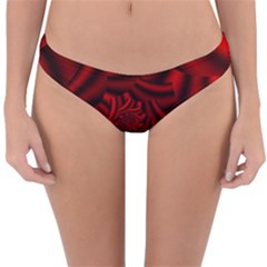 Metallic Red Rose Reversible Hipster Bikini Bottoms by designworld65