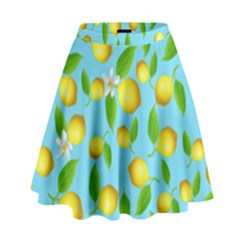 Lemon Pattern High Waist Skirt