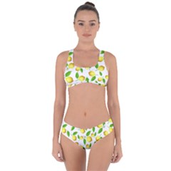 Lemon Pattern Criss Cross Bikini Set by Valentinaart