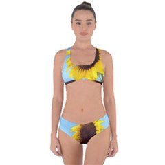 Sunflower Criss Cross Bikini Set by Valentinaart