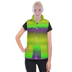 Ombre Women s Button Up Puffer Vest by ValentinaDesign