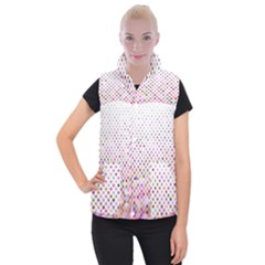 Pattern Square Background Diagonal Women s Button Up Puffer Vest by Nexatart