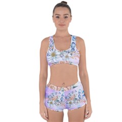 Snail And Waterlily, Watercolor Racerback Boyleg Bikini Set by FantasyWorld7