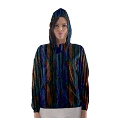 Stylish Colorful Strips Hooded Wind Breaker (women) by gatterwe