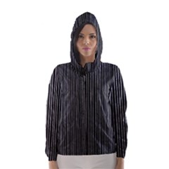 Stylish Silver Strips Hooded Wind Breaker (women) by gatterwe