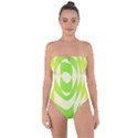 Green shapes canvas                             Tie Back One Piece Swimsuit View1
