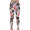 Water Lily Background Pattern Classic Yoga Leggings View1