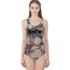 Marbling One Piece Swimsuit by Nexatart