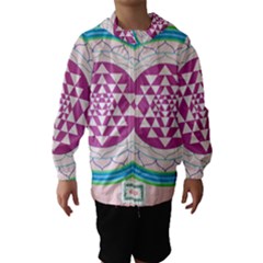 Mandala Design Arts Indian Hooded Wind Breaker (kids) by Nexatart