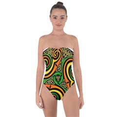 Celtic Celts Circle Color Colors Tie Back One Piece Swimsuit by Nexatart