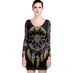 Dreamcatcher  Long Sleeve Bodycon Dress by Valentinaart