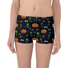 Pumpkins - Halloween Pattern Reversible Boyleg Bikini Bottoms by Valentinaart