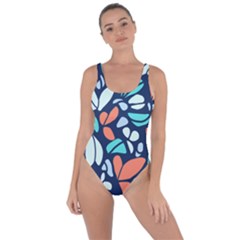 Blue Tossed Flower Floral Bring Sexy Back Swimsuit by Mariart