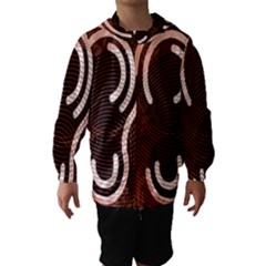 Fan Line Chevron Wave Brown Hooded Wind Breaker (kids) by Mariart