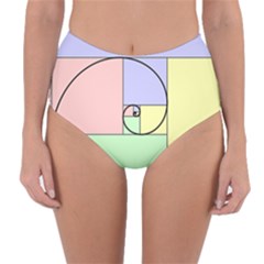 Golden Spiral Logarithmic Color Reversible High-waist Bikini Bottoms by Mariart